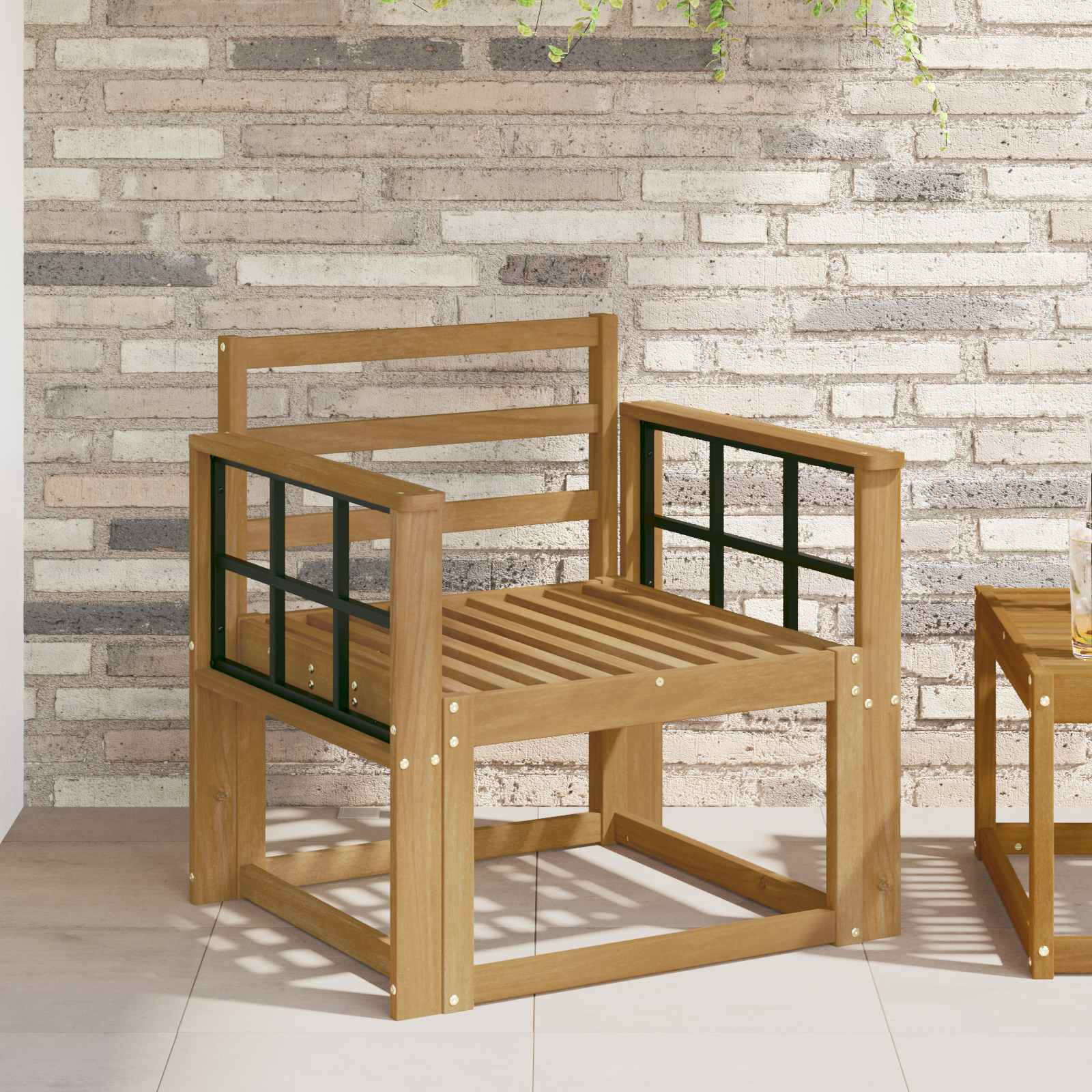 vidaXL Outdoor-Sofagarnitur Massivholz Akazie Weiß