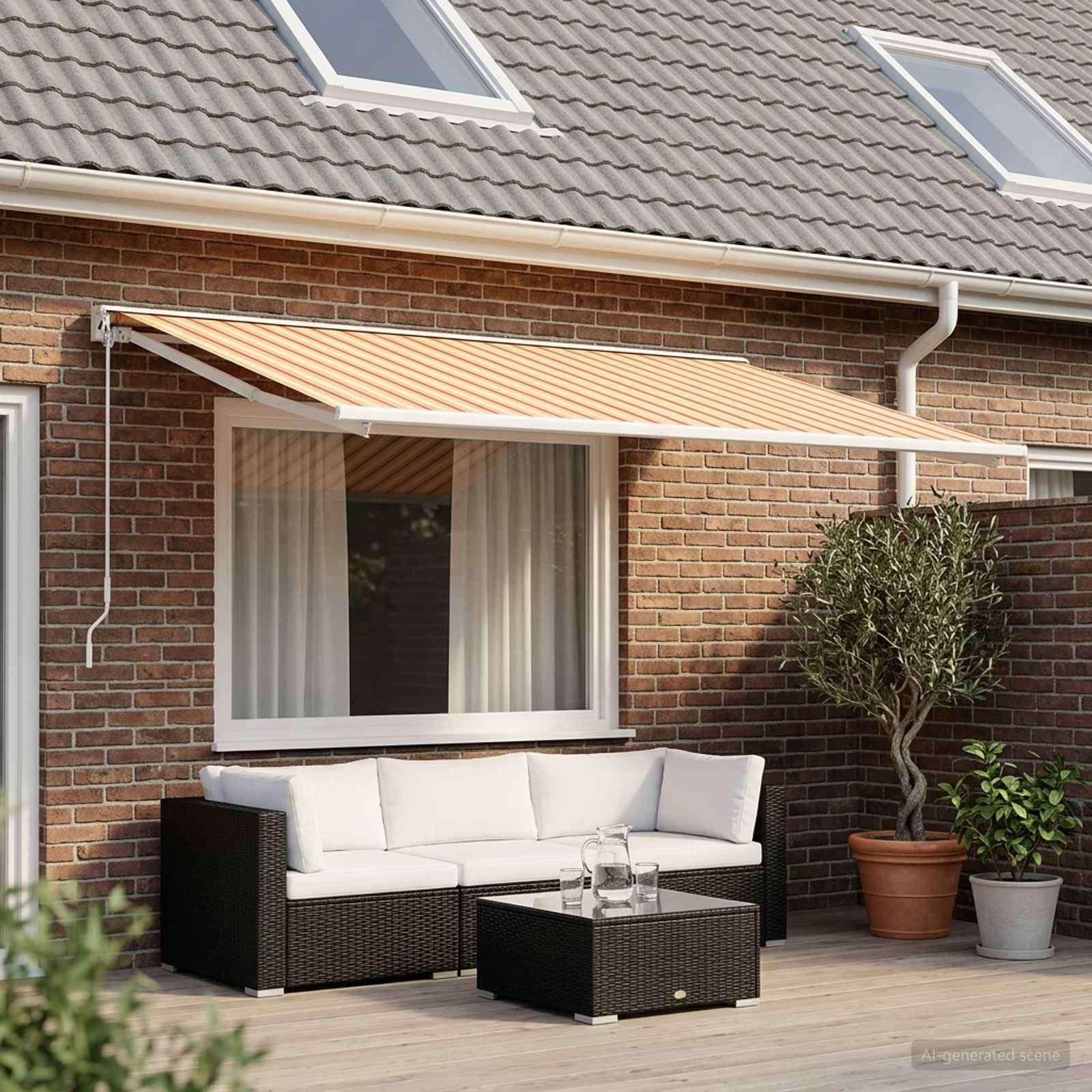 vidaXL Markisenersatzstoff Mehrfarbig 450 x 350 cm Polyester