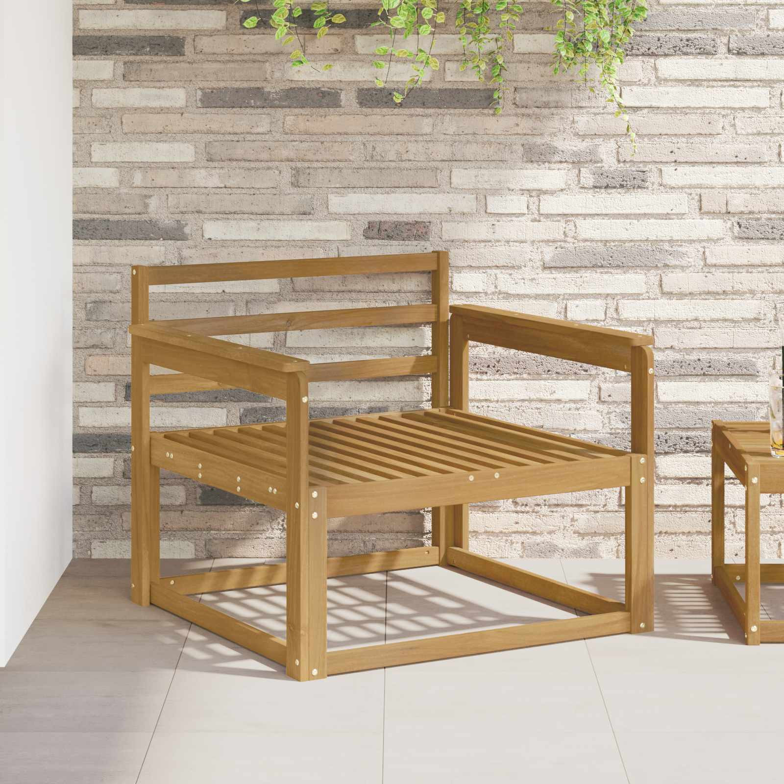 vidaXL Outdoor Mittelsofa Massivholz Akazie Weiß