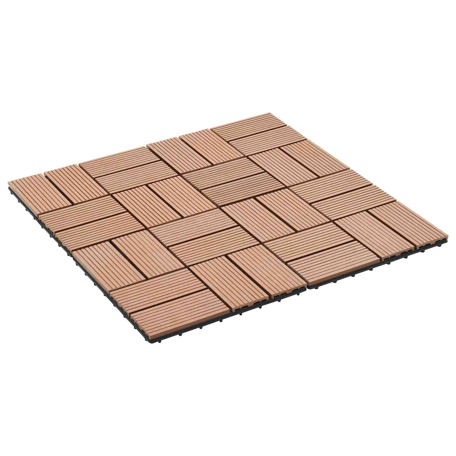 vidaXL Terrassenfliese 22 pcs Braun 30 x 30 cm WPC