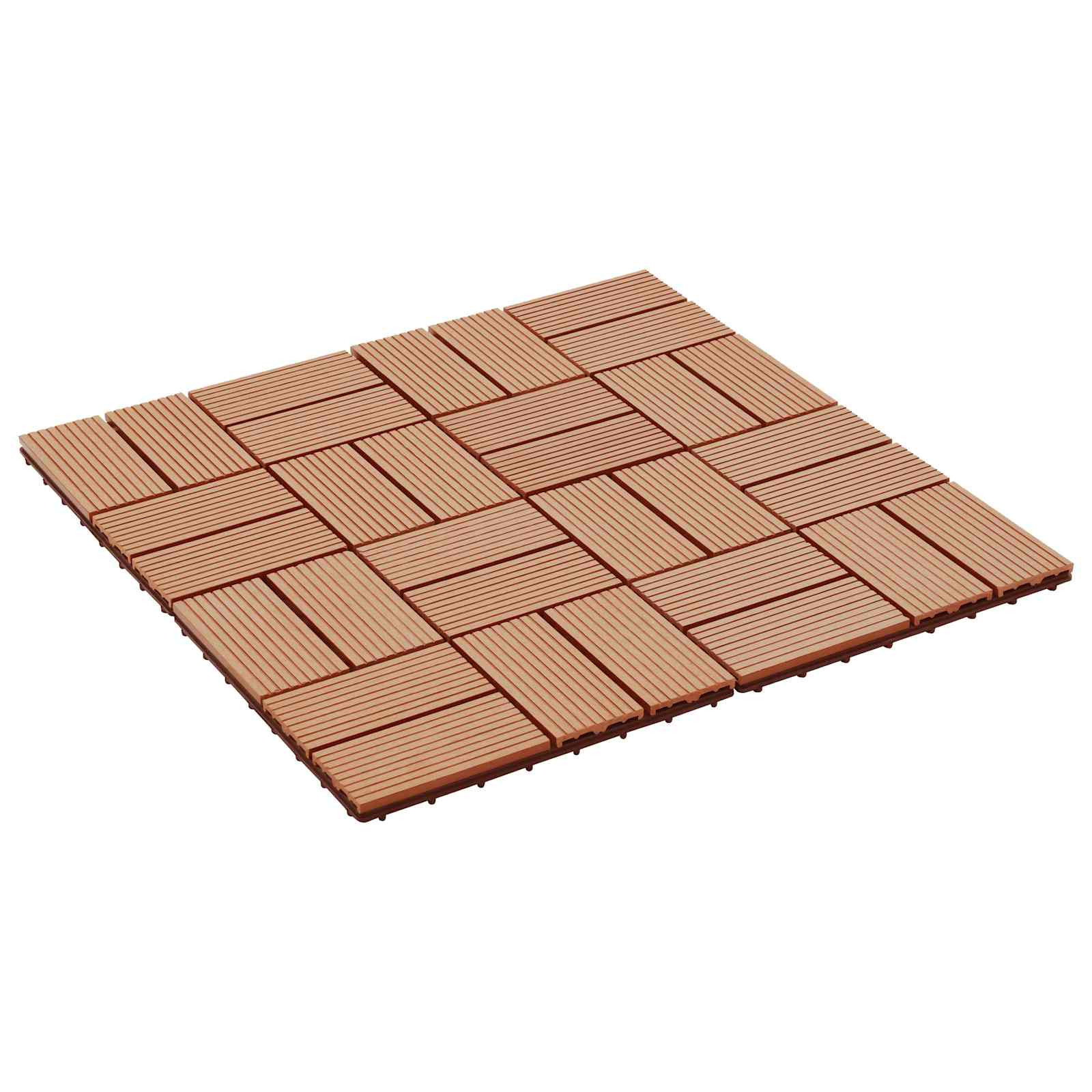 vidaXL Terrassenfliese 22 pcs Teak 30 x 30 cm WPC