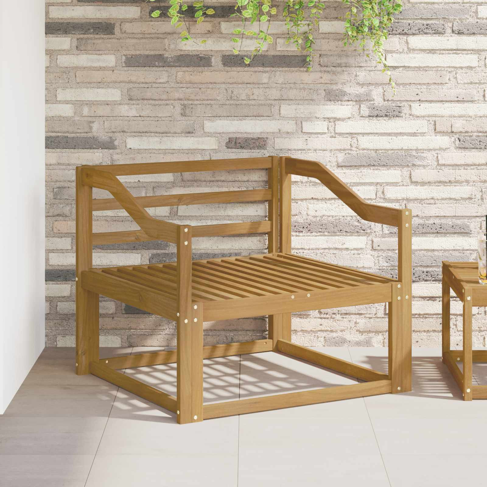 vidaXL Outdoor Mittelsofa Massivholz Akazie Weiß