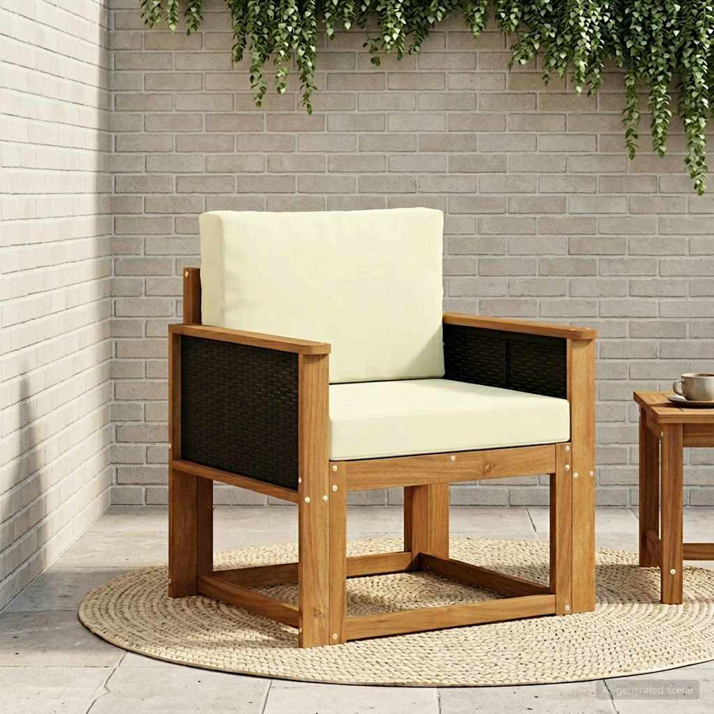 vidaXL Outdoor Mittelsofa Massivholz Akazie Natur