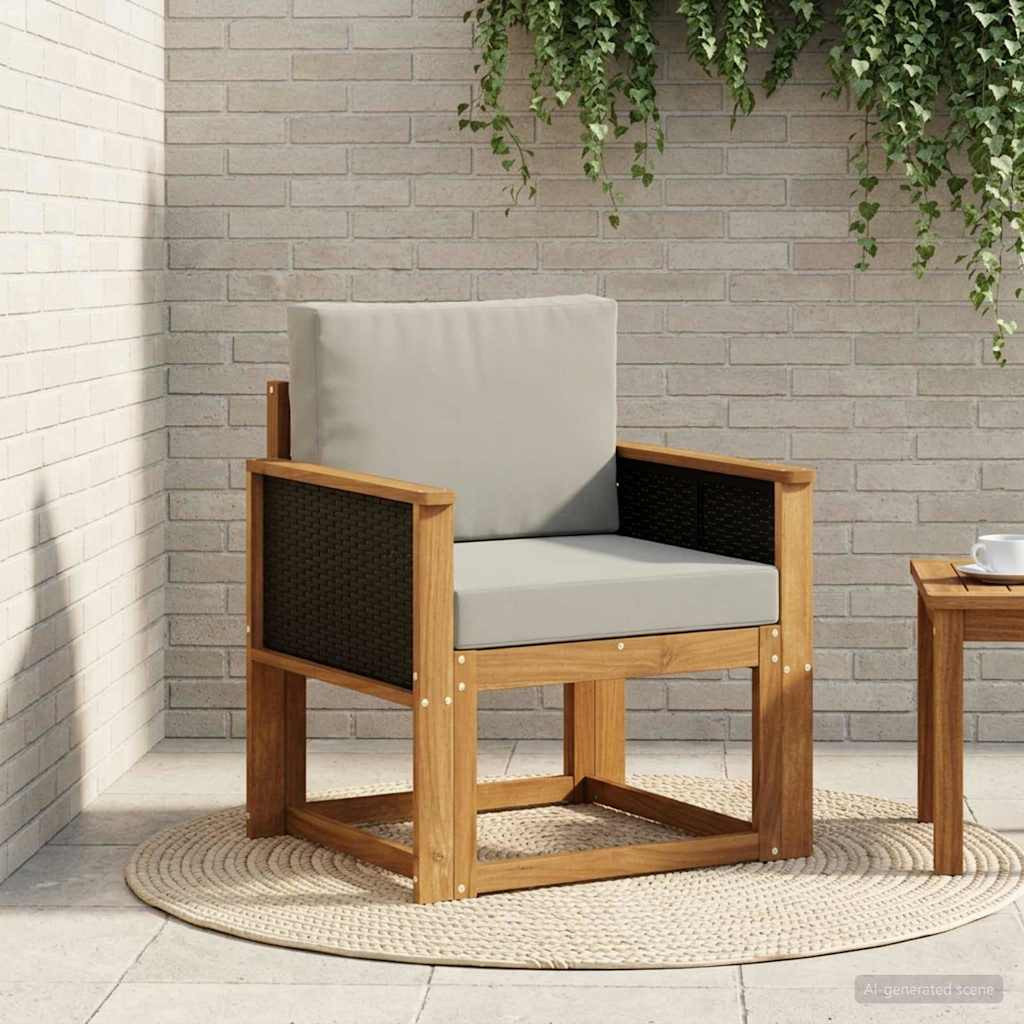 vidaXL Outdoor Mittelsofa Massivholz Akazie Natur