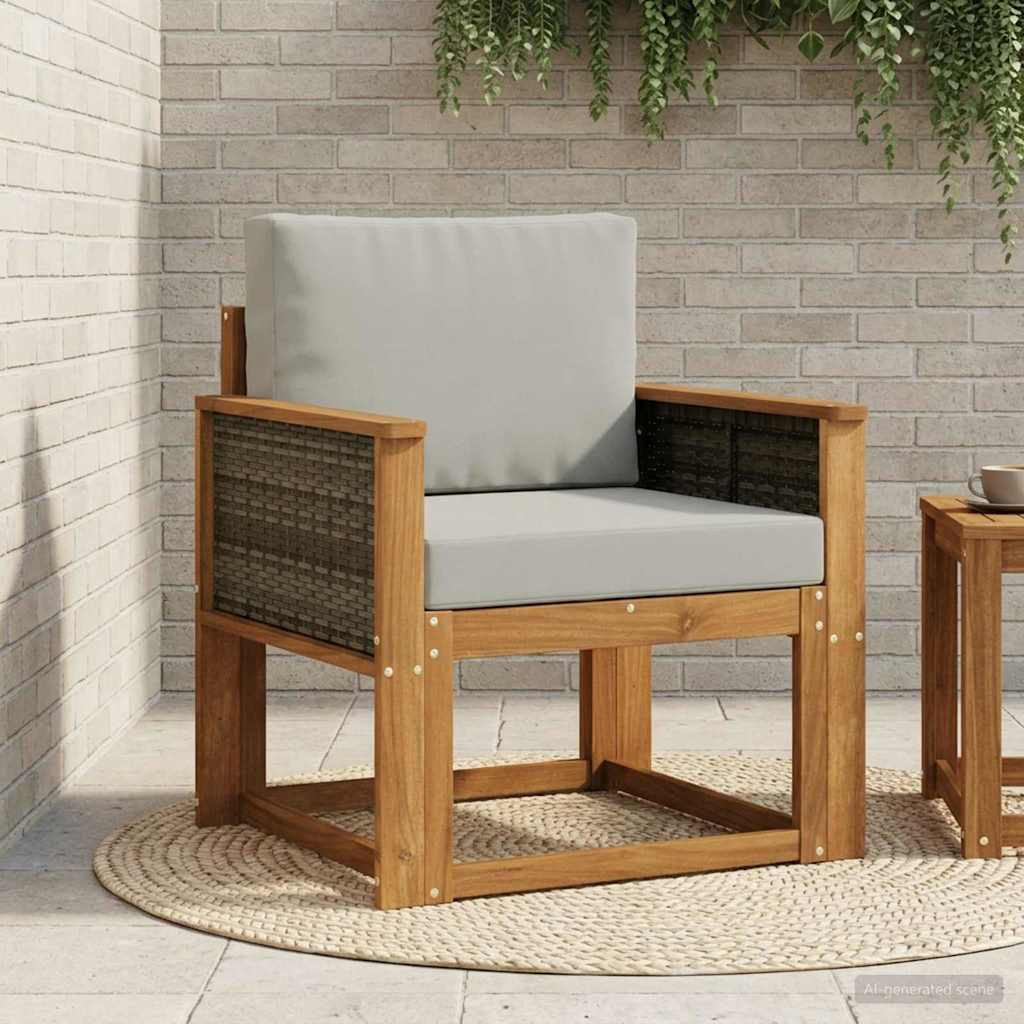 vidaXL Outdoor Mittelsofa Massivholz Akazie Natur