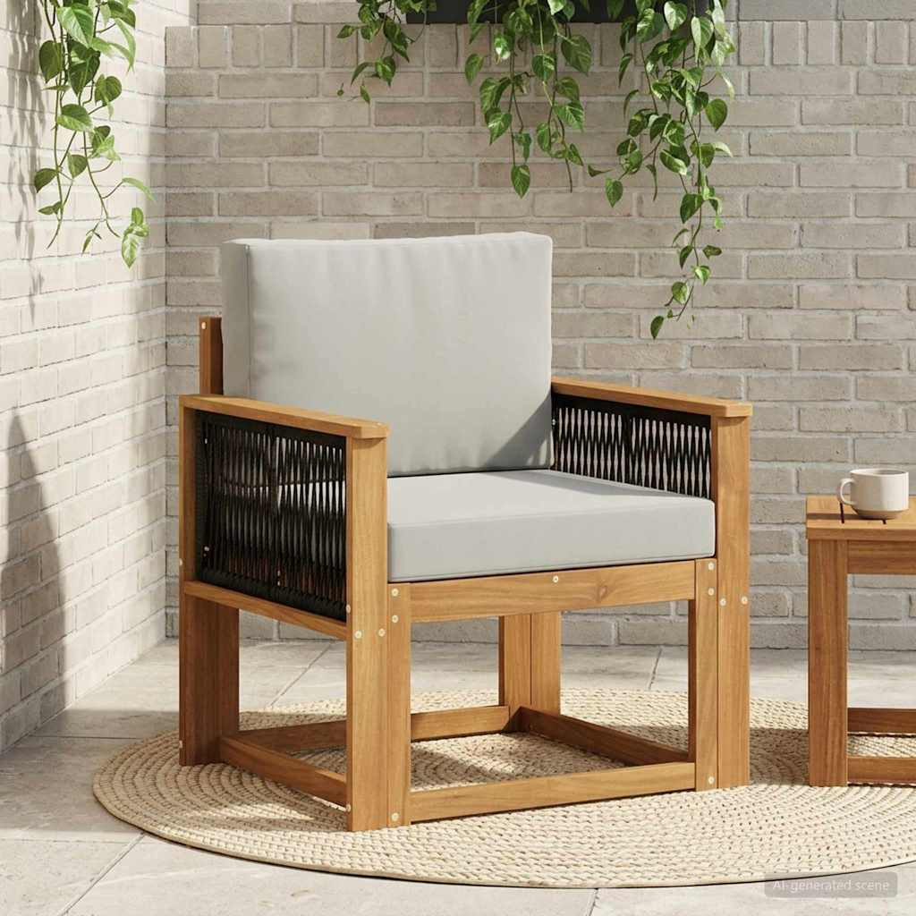 vidaXL Outdoor Mittelsofa Massivholz Akazie Natur