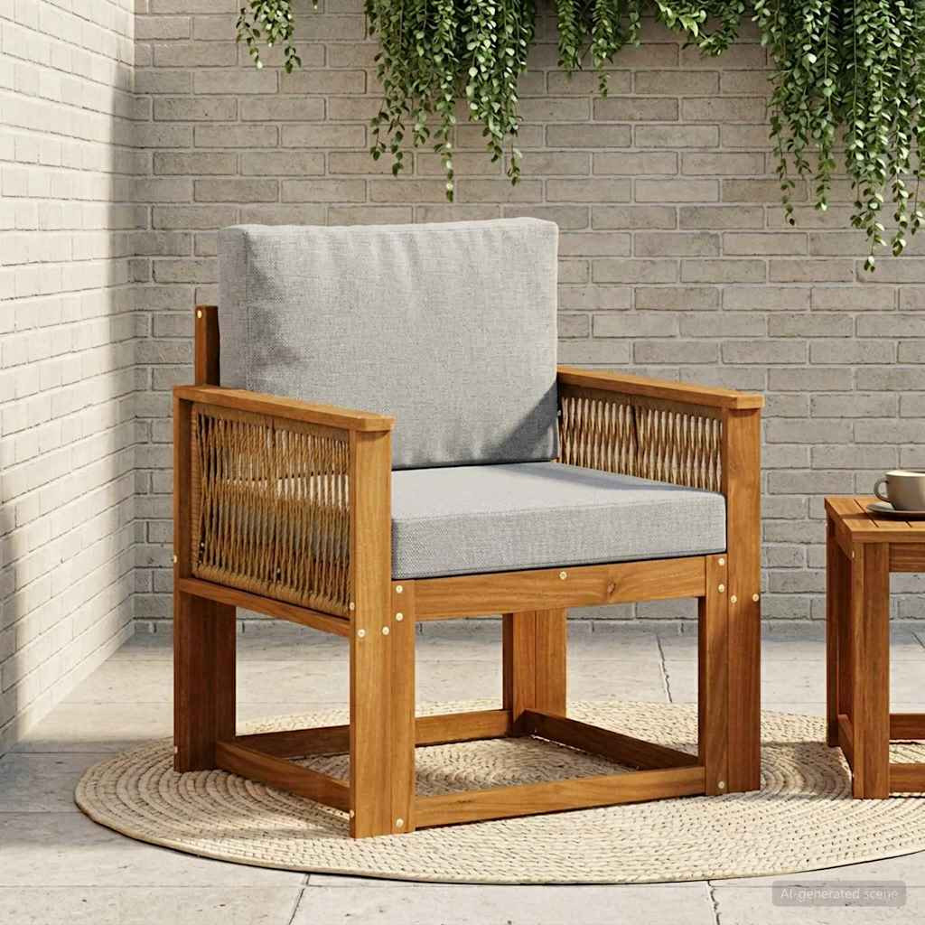 vidaXL Outdoor Mittelsofa Massivholz Akazie Natur
