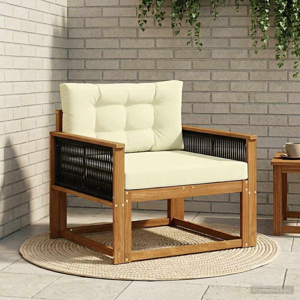 vidaXL Outdoor Mittelsofa Massivholz Akazie Natur