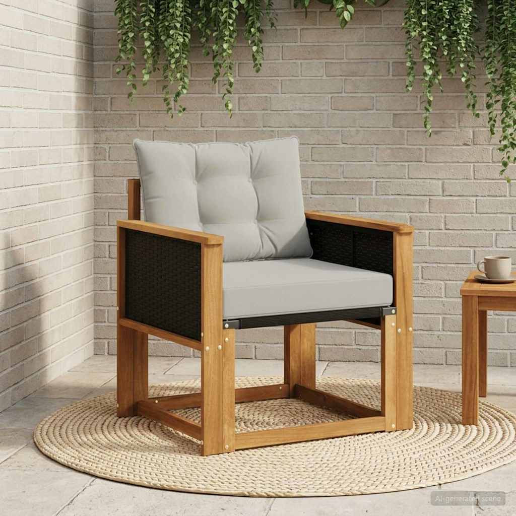 vidaXL Outdoor Mittelsofa Massivholz Akazie Natur