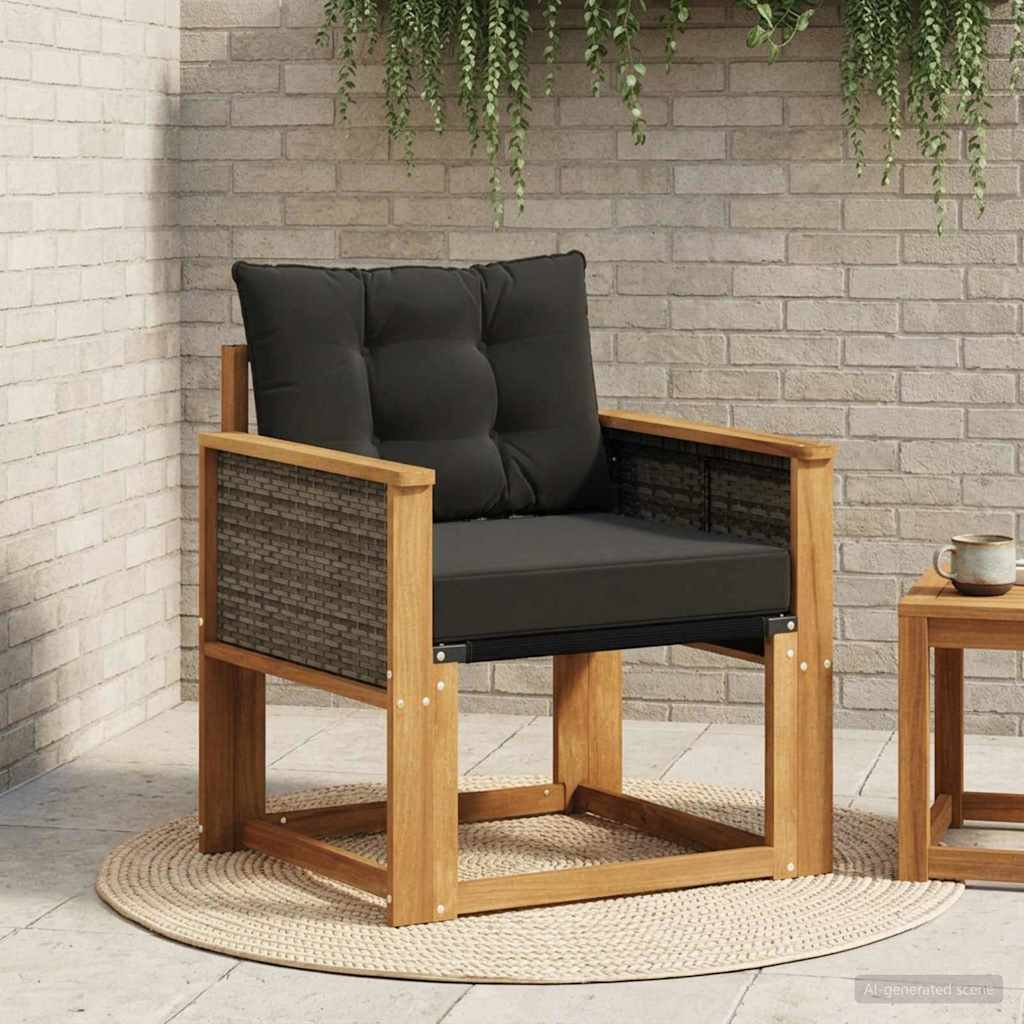 vidaXL Outdoor Mittelsofa Massivholz Akazie Natur
