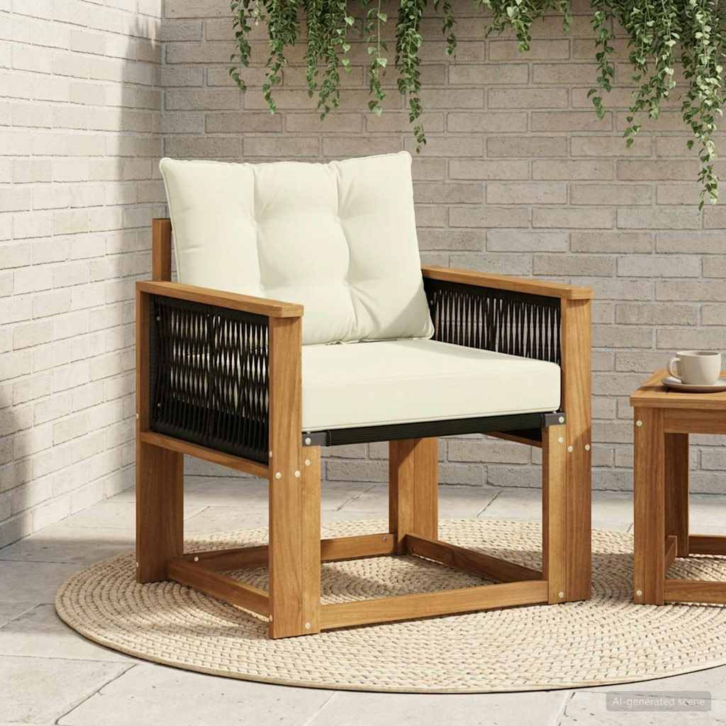 vidaXL Outdoor Mittelsofa Massivholz Akazie Natur