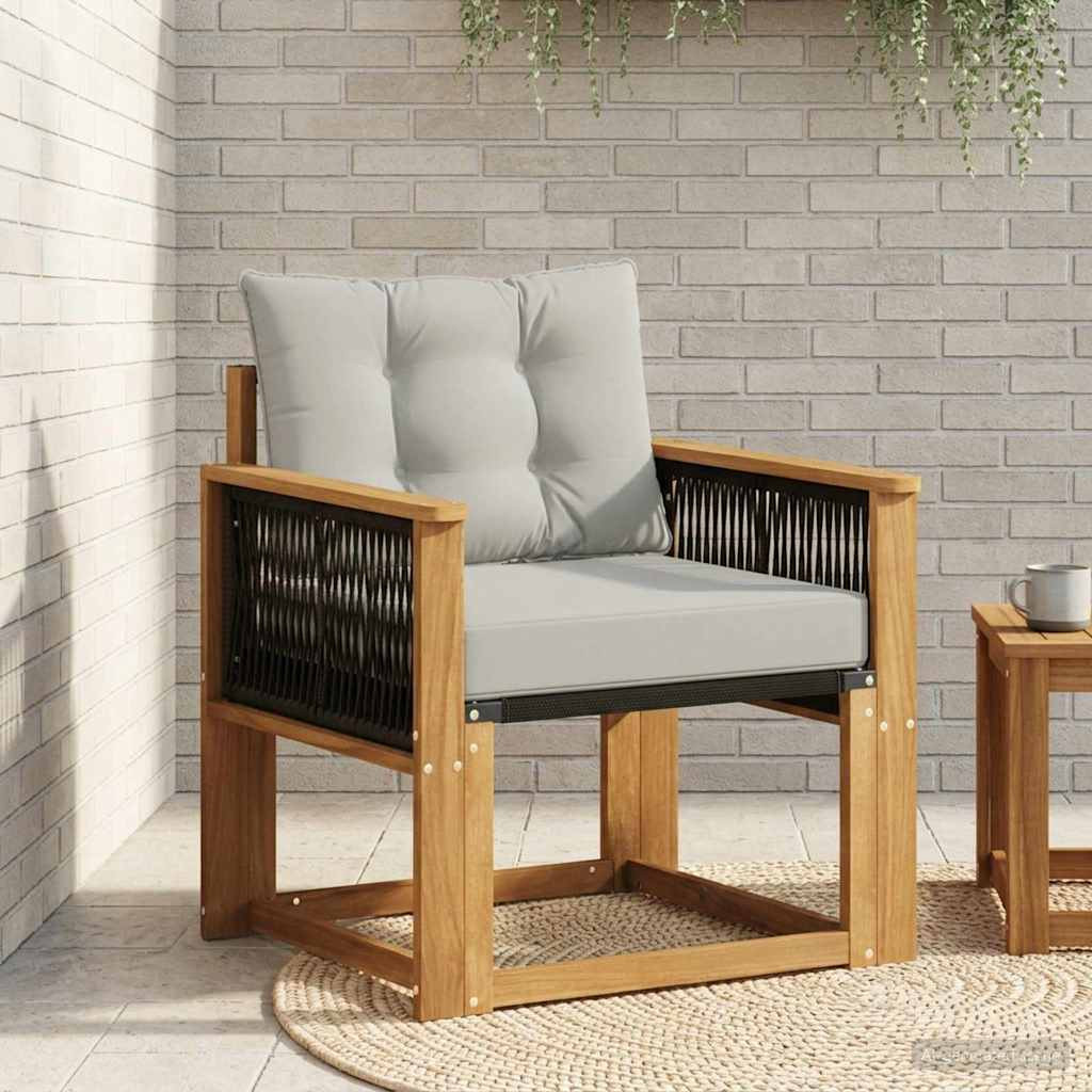 vidaXL Outdoor Mittelsofa Massivholz Akazie Natur