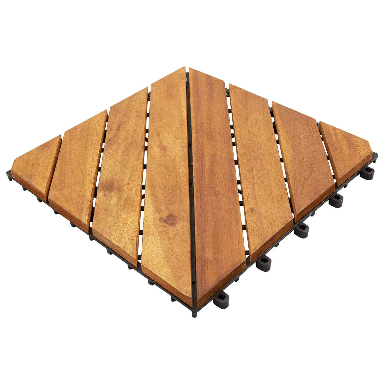 vidaXL Terrassenfliese 20 pcs Braun 30 x 30 cm Akazien-Hartholz