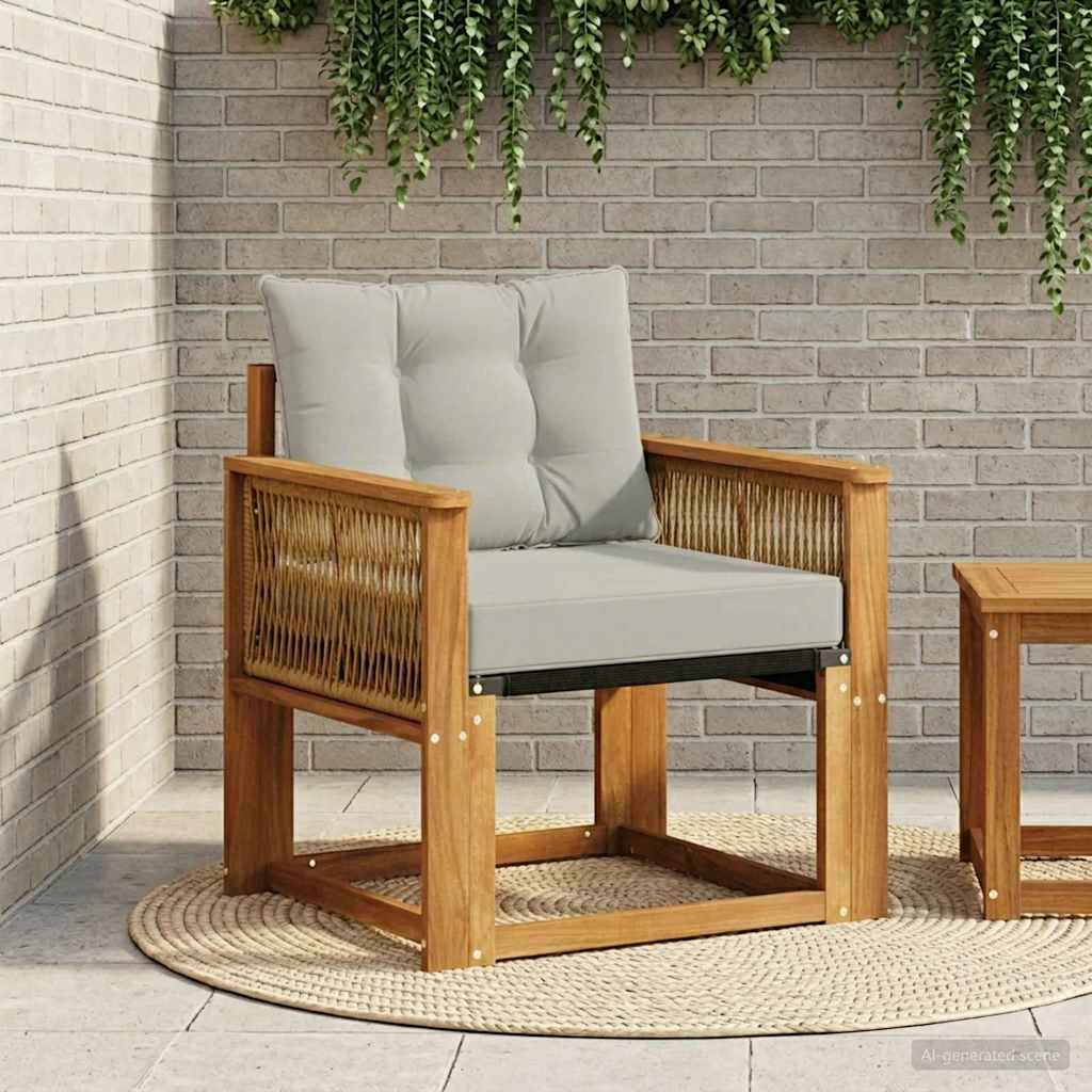 vidaXL Outdoor-Sofa Massivholz Akazie Natur
