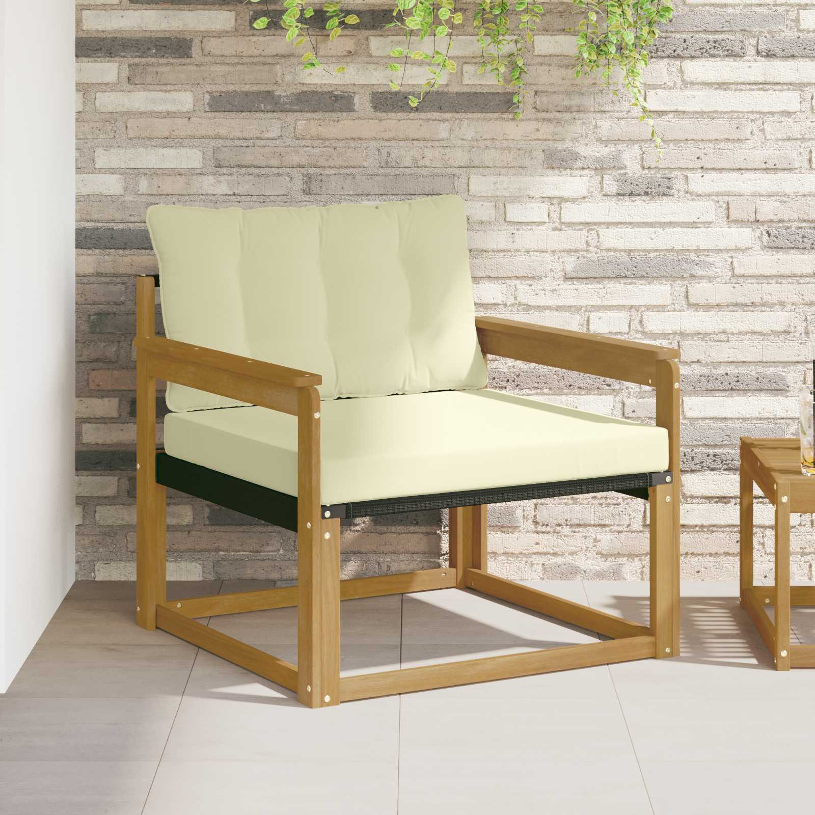vidaXL Outdoor-Sofagarnitur Massives Akazienholz und Textilene