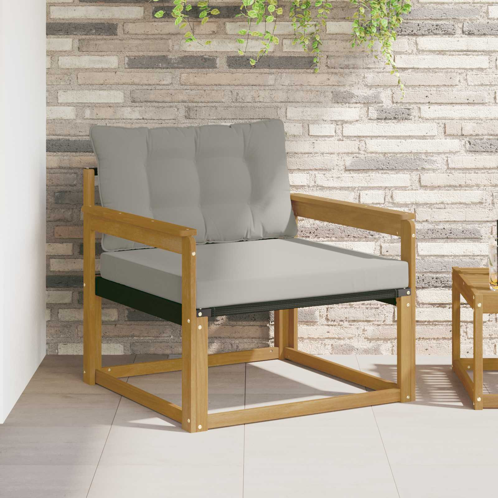 vidaXL Outdoor-Sofagarnitur Massives Akazienholz und Textilene