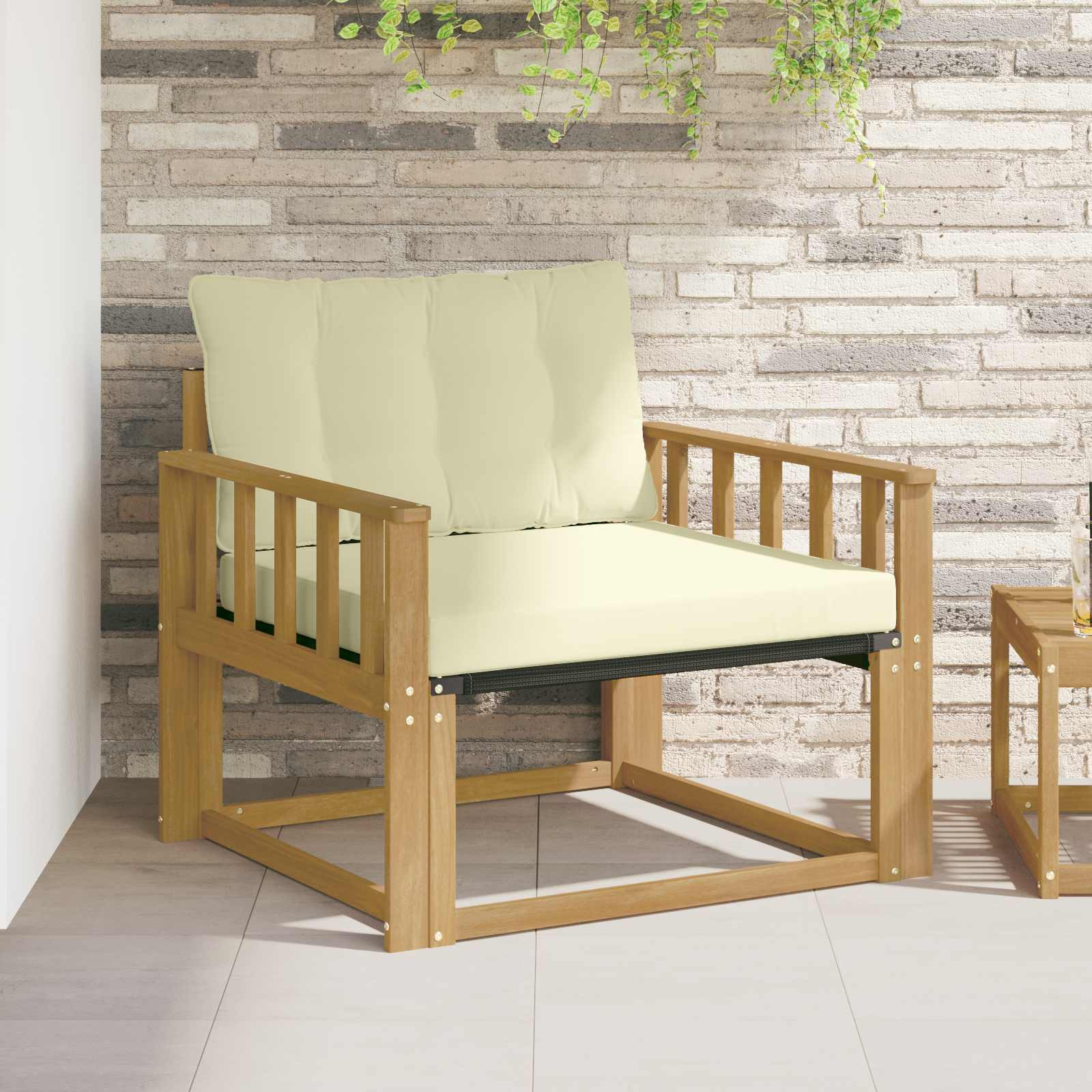 vidaXL Outdoor-Sofagarnitur Massives Akazienholz und Textilene