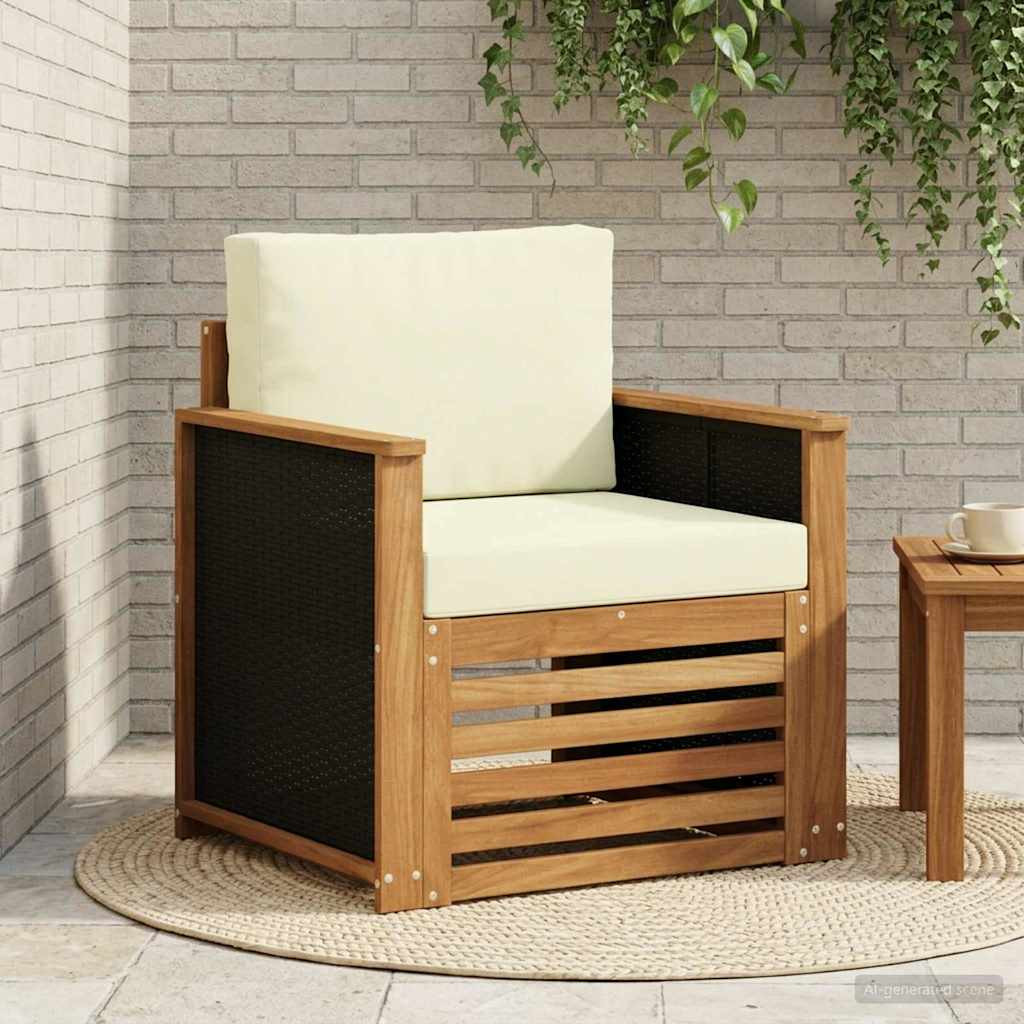 vidaXL Outdoor Mittelsofa Natur