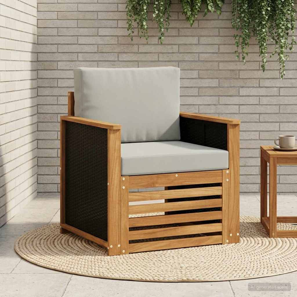 vidaXL Outdoor Mittelsofa Natur