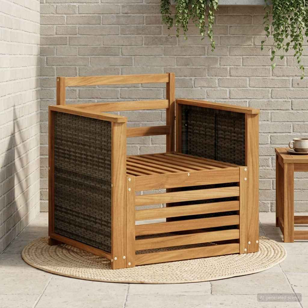 vidaXL Outdoor Mittelsofa Natur