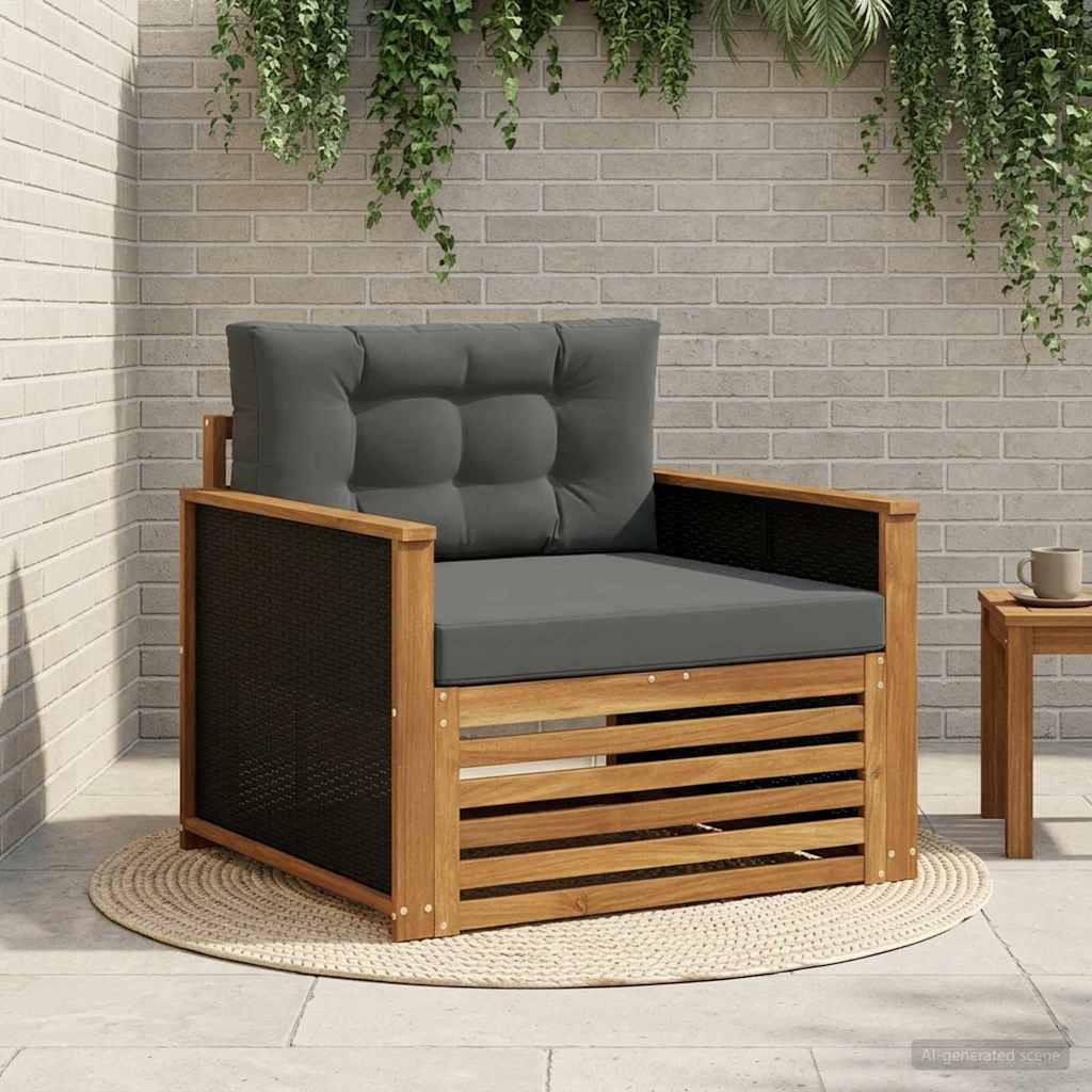 vidaXL Outdoor Mittelsofa Natur