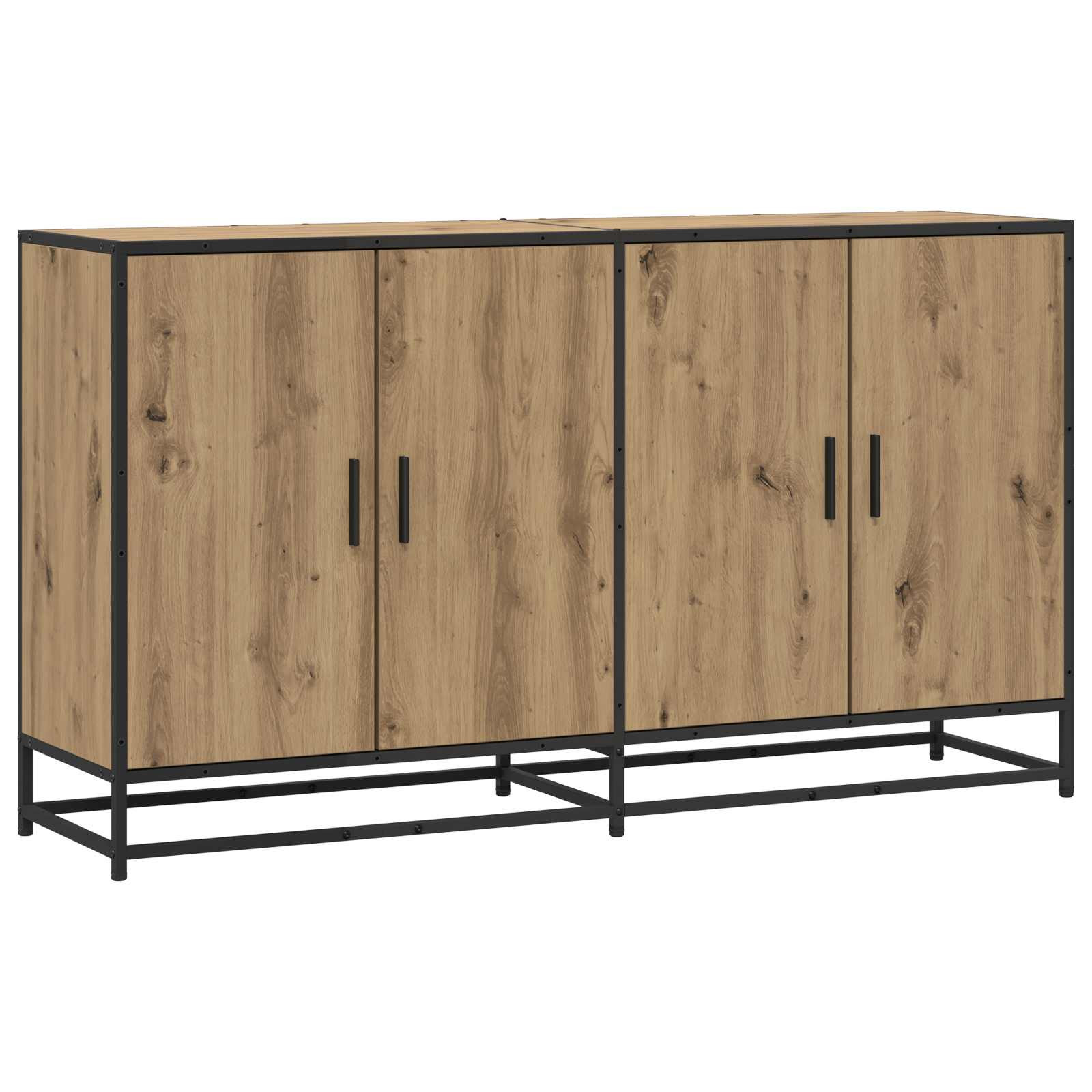 vidaXL Sideboard Artisan-Eiche 134 x 35 x 76 cm Holzwerkstoff