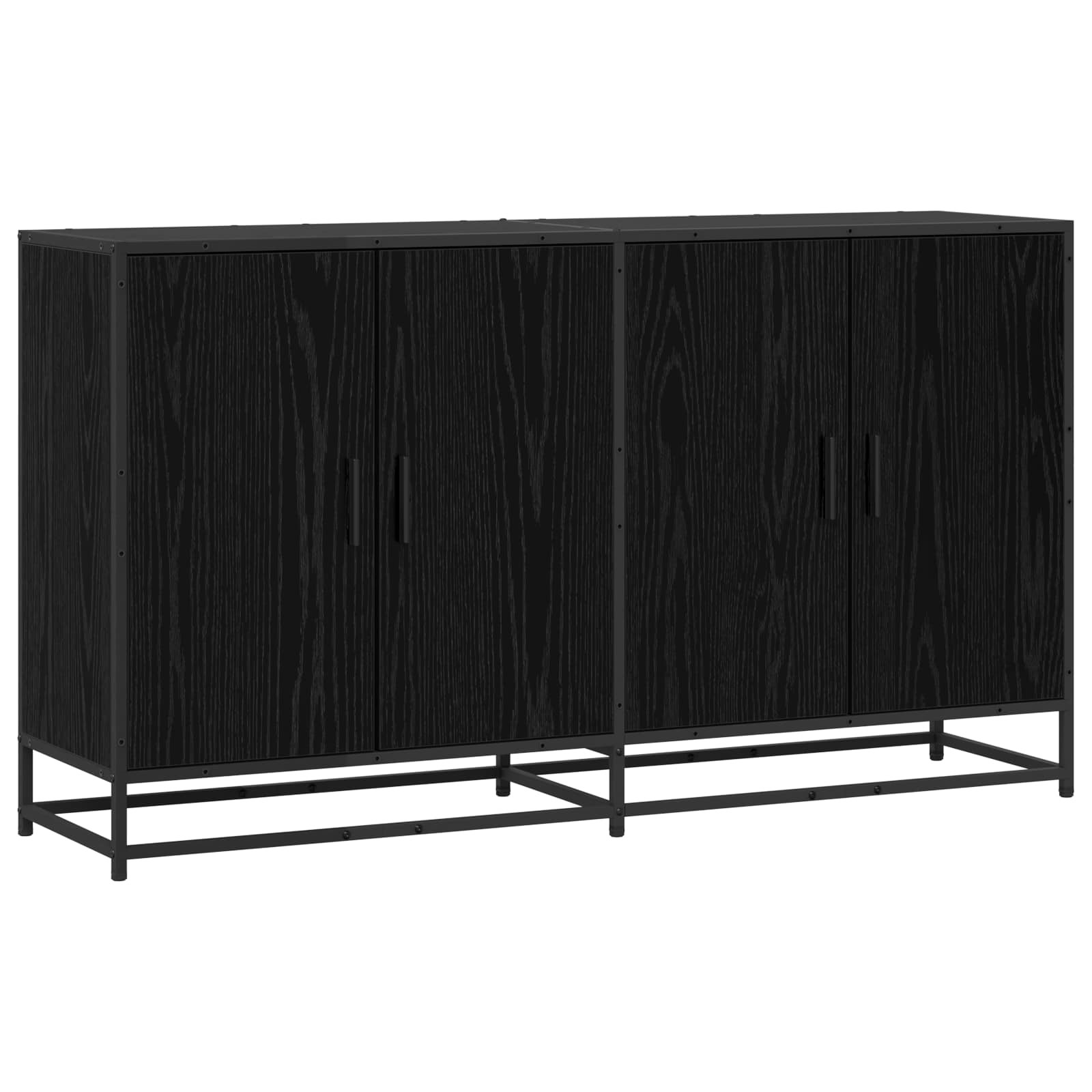 vidaXL Sideboard Schwarze Eiche 134 x 35 x 76 cm Holzwerkstoff
