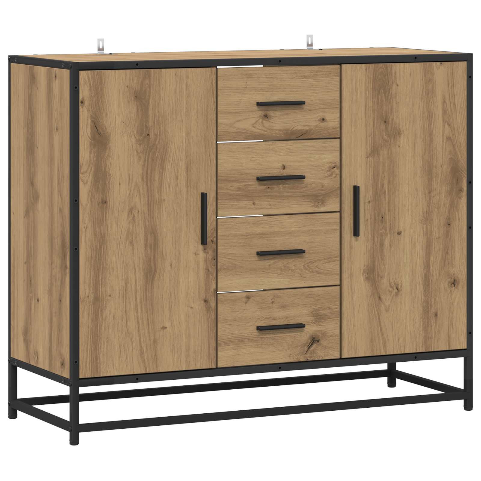 vidaXL Sideboard Artisan-Eiche 92 x 35 x 76 cm Holzwerkstoff