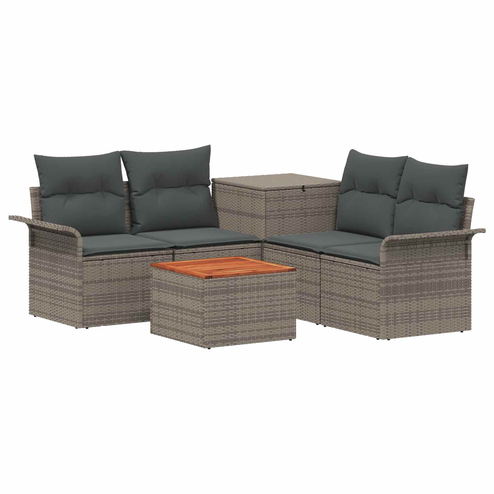 vidaXL Sofa Set 6 pcs 4-Sitzanzahl Grau und Dunkelgrau