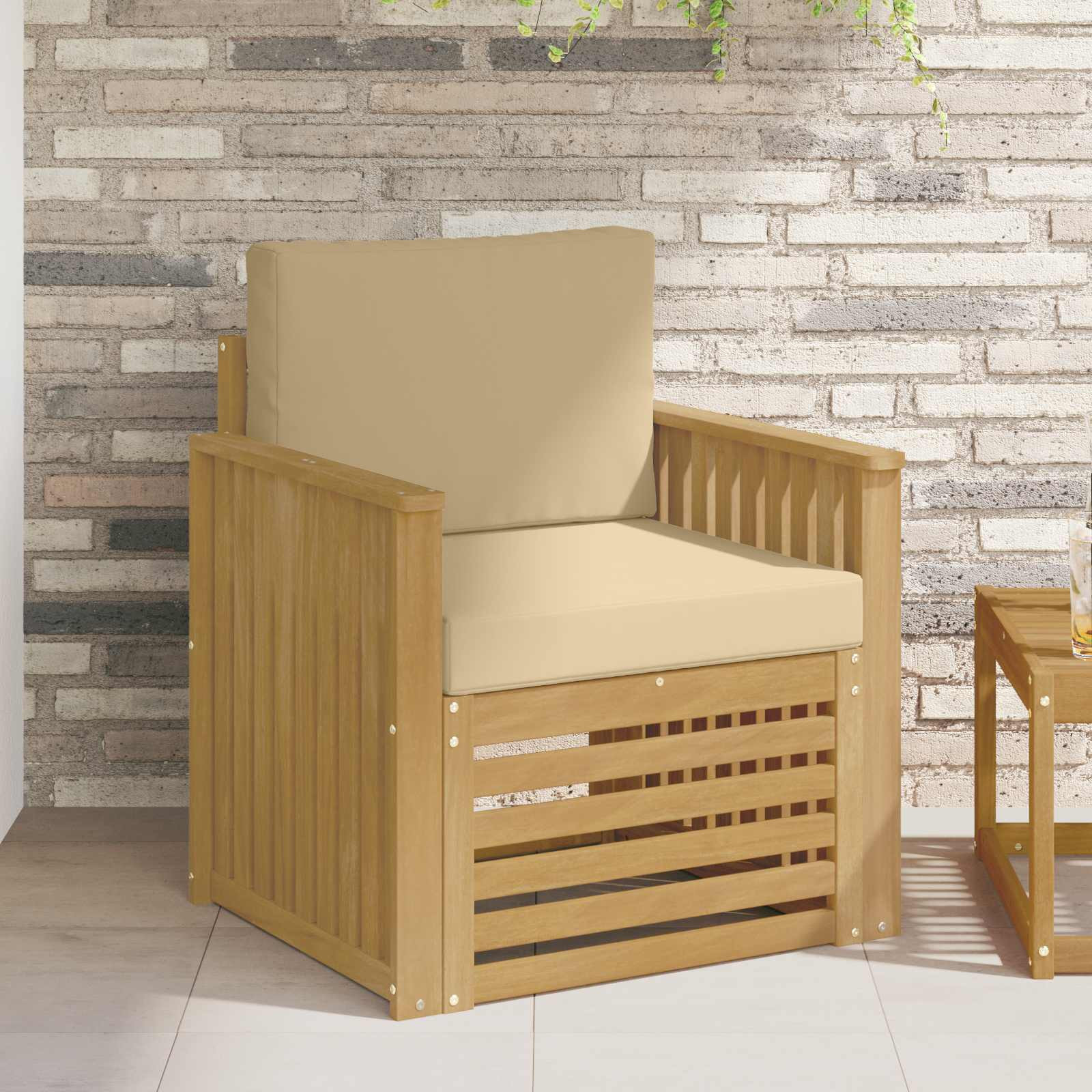 vidaXL Outdoor-Sofagarnitur Polyester Weiß