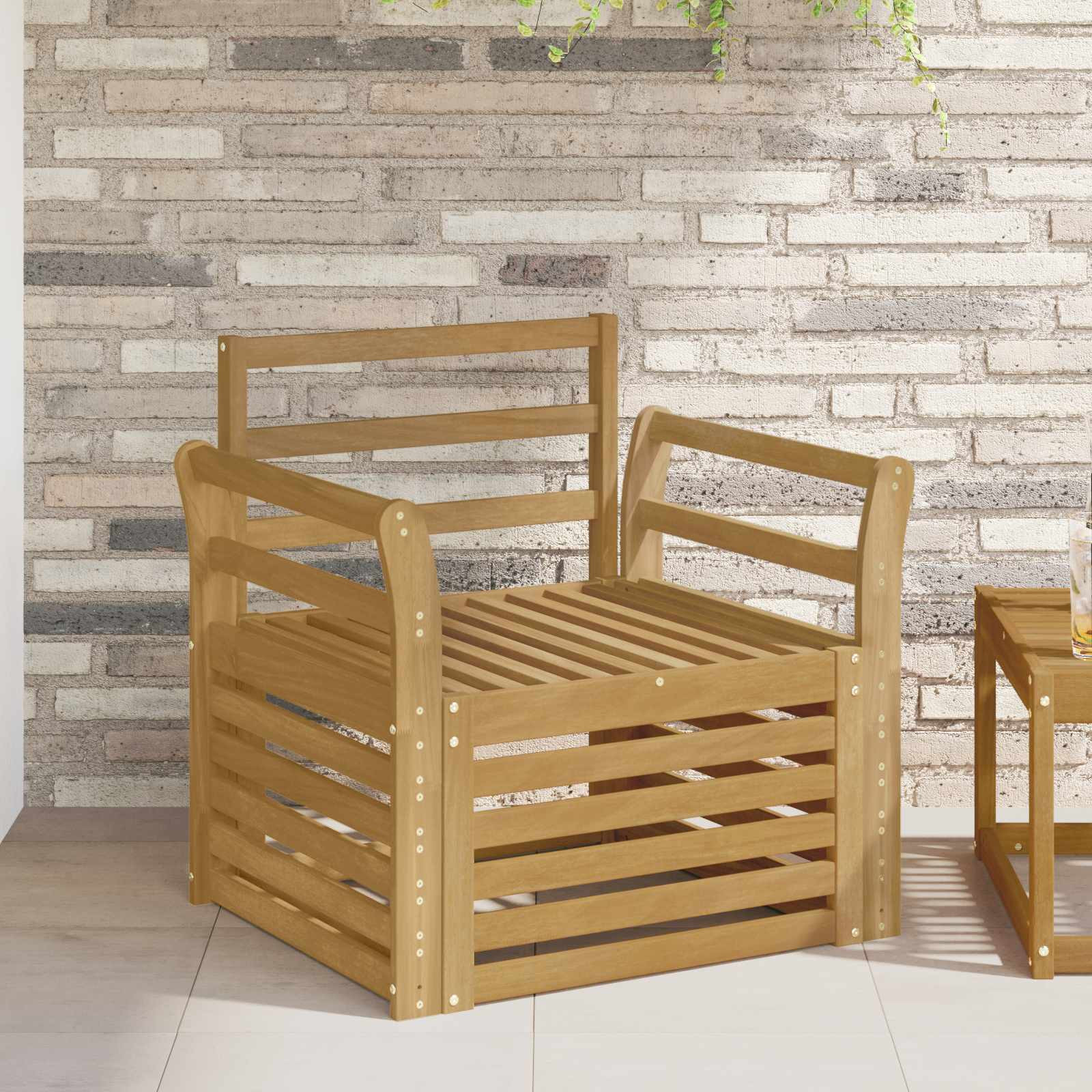 vidaXL Outdoor-Sofagarnitur Massivholz Akazie Weiß