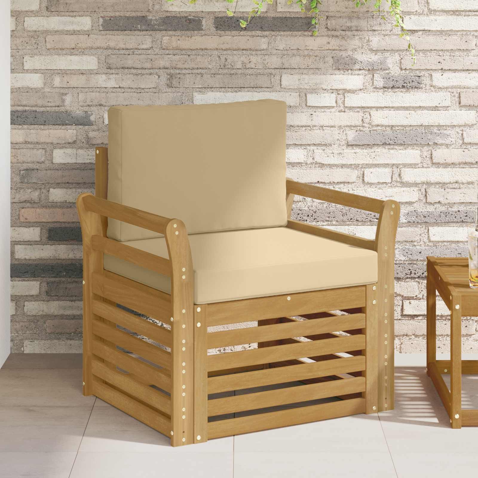 vidaXL Outdoor-Sofagarnitur Polyester Weiß