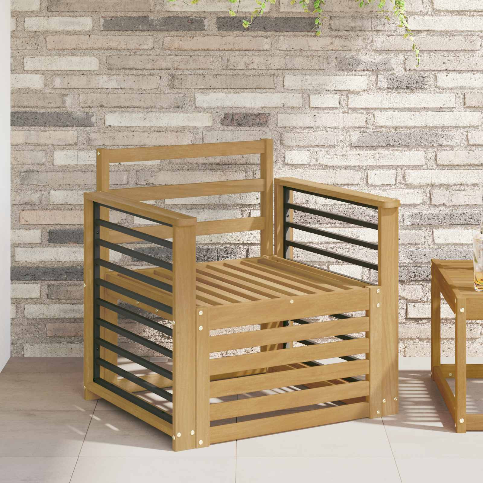 vidaXL Outdoor-Sofagarnitur Massivholz Akazie Weiß