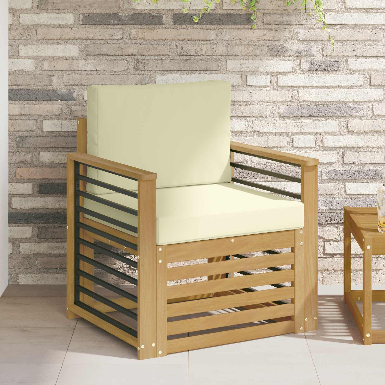 vidaXL Outdoor-Sofagarnitur Polyester Weiß