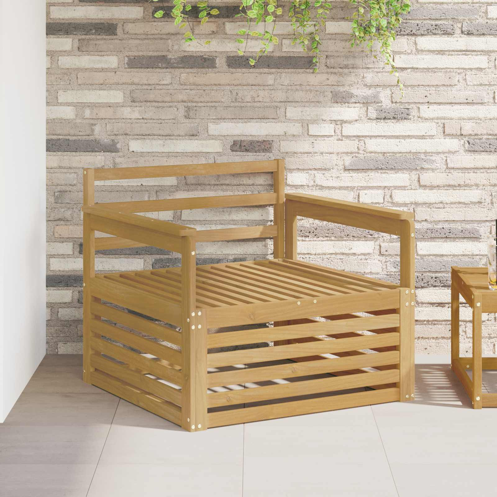vidaXL Outdoor-Sofa Massivholz Akazie Weiß
