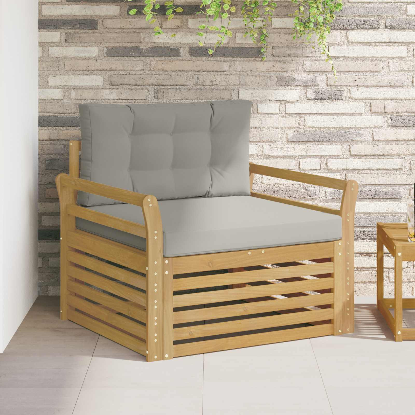 vidaXL Outdoor-Sofa Polyester Weiß