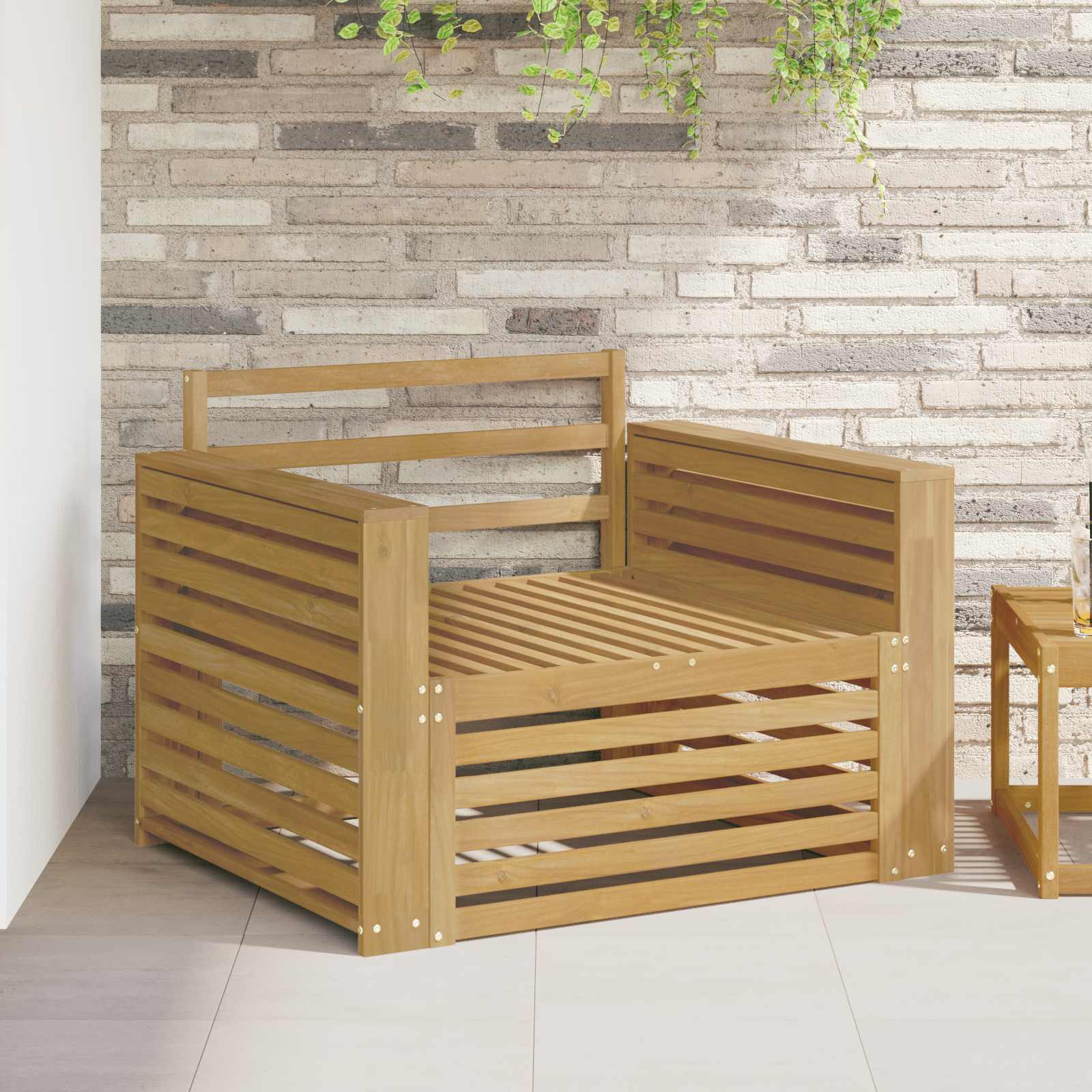 vidaXL Outdoor-Sofa Massivholz Akazie Weiß