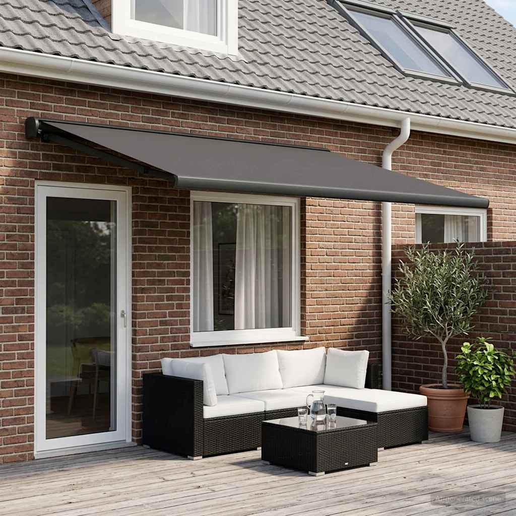 vidaXL Markisenersatzstoff Anthrazit 600 x 300 cm Polyester