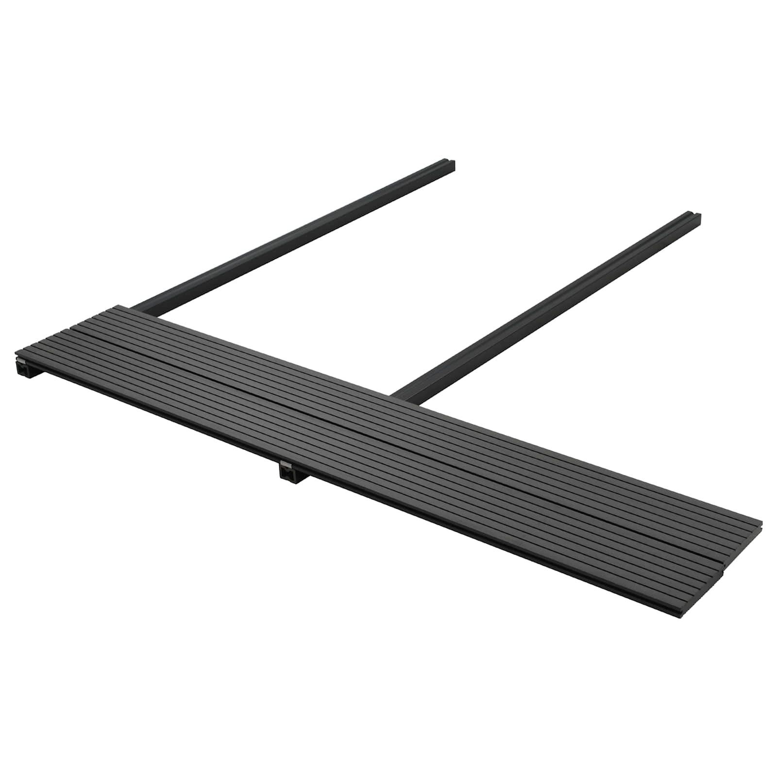 vidaXL Terrassendiele 78 pcs Schwarz WPC