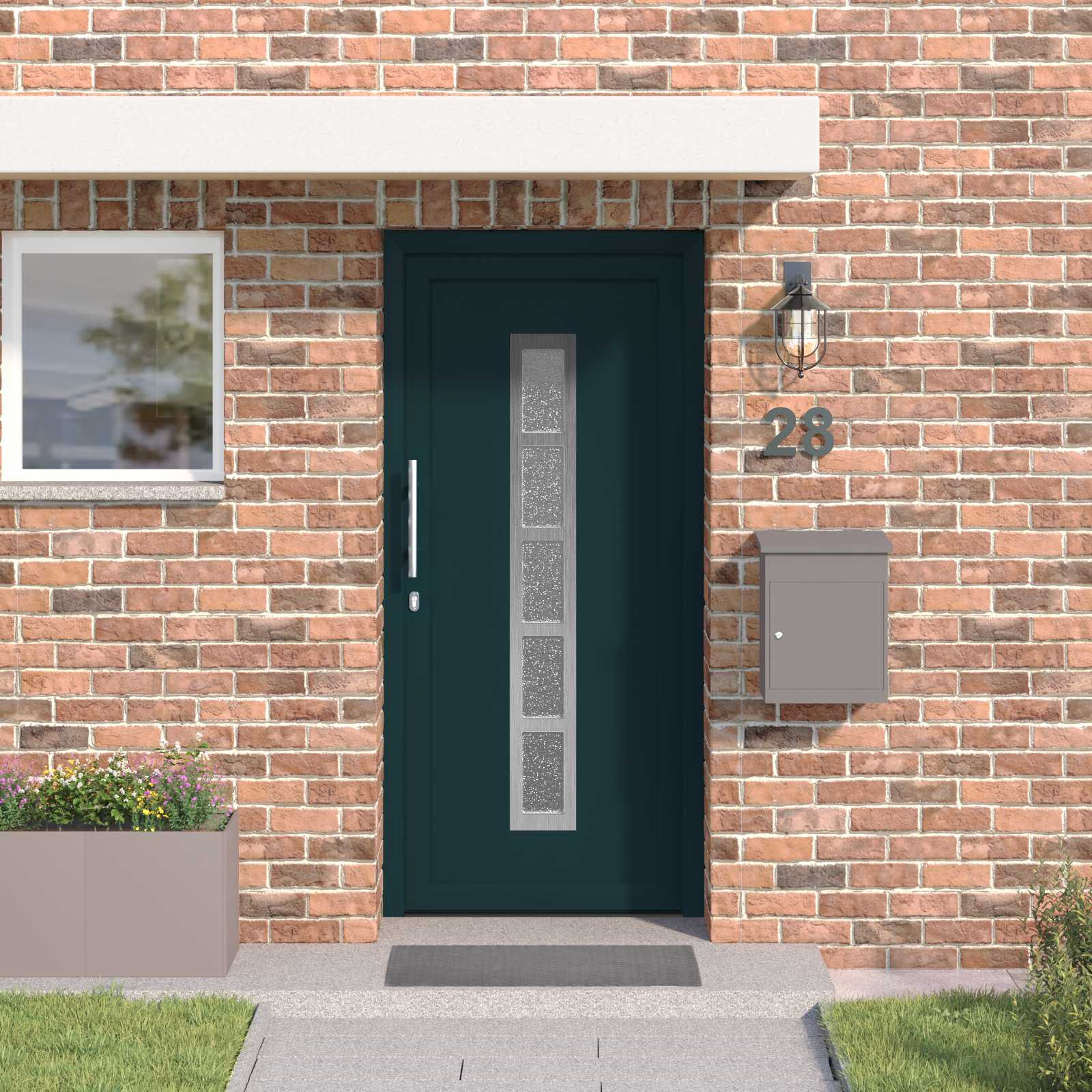 vidaXL Vordertür Anthrazit 98 x 200 cm PVC