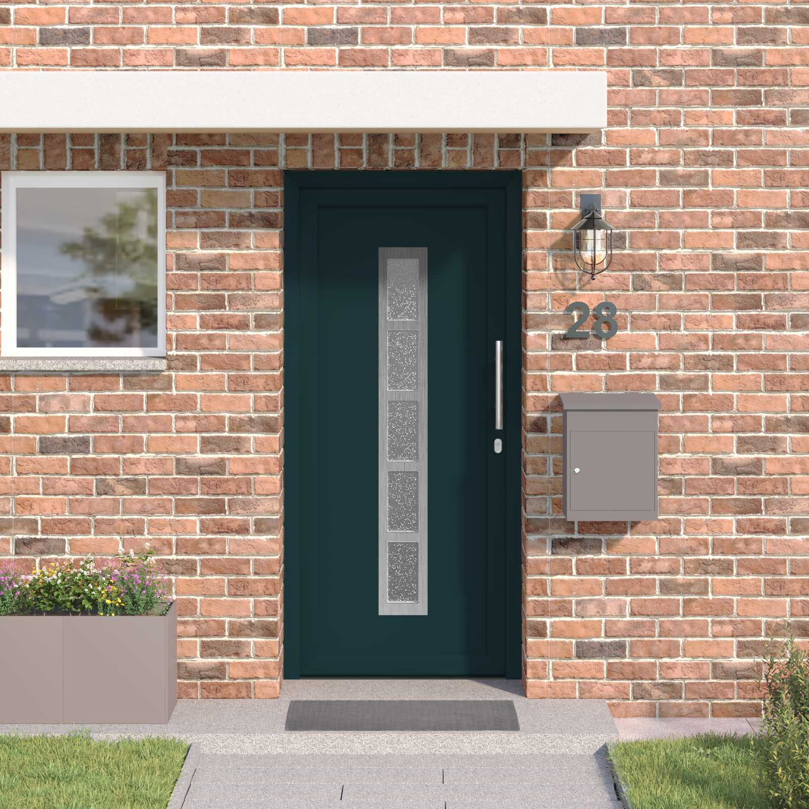 vidaXL Vordertür Anthrazit 98 x 200 cm PVC