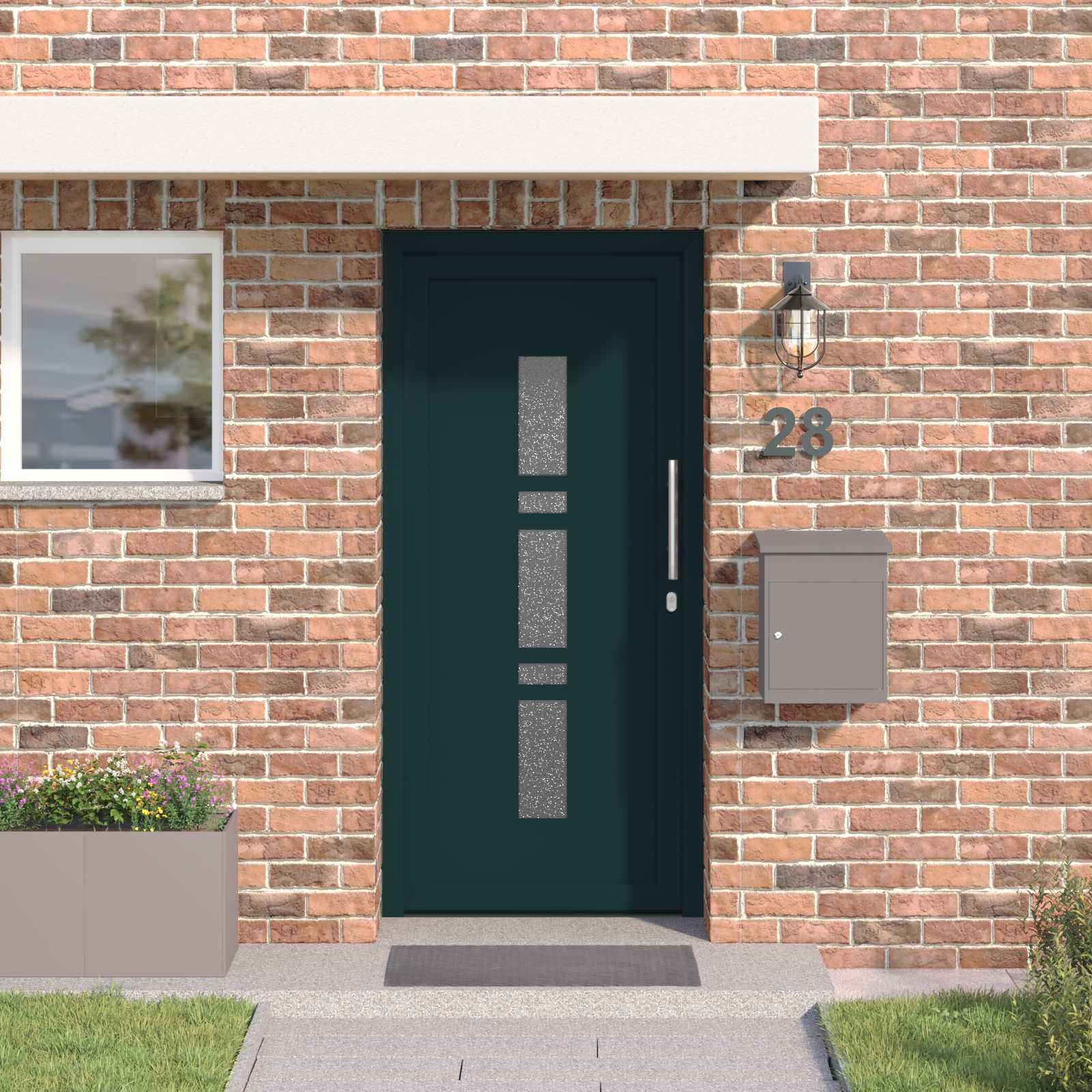 vidaXL Vordertür Anthrazit 98 x 200 cm PVC