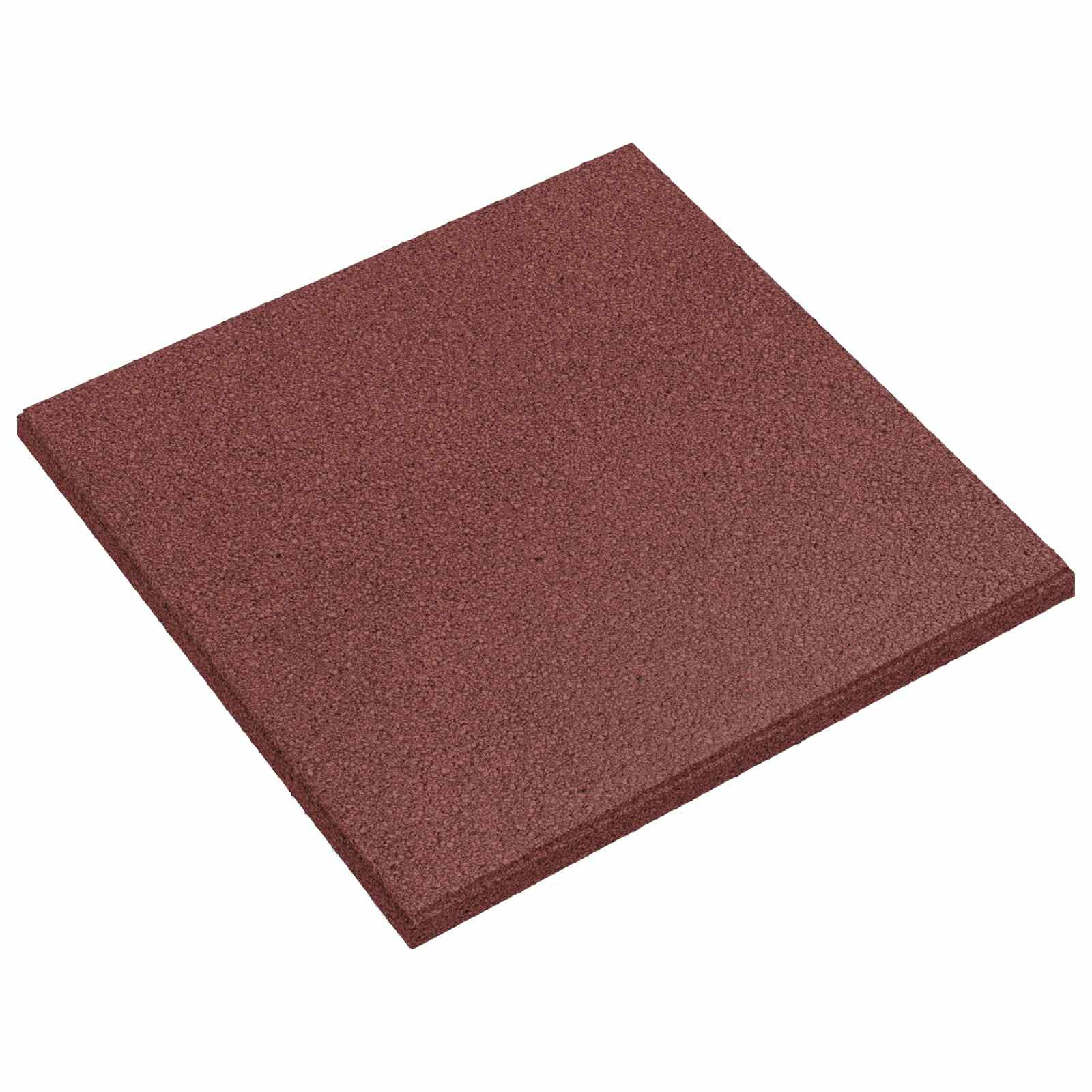 vidaXL Sturzschutzfliesen 12 stk. Rot 50 x 50 cm Gummi