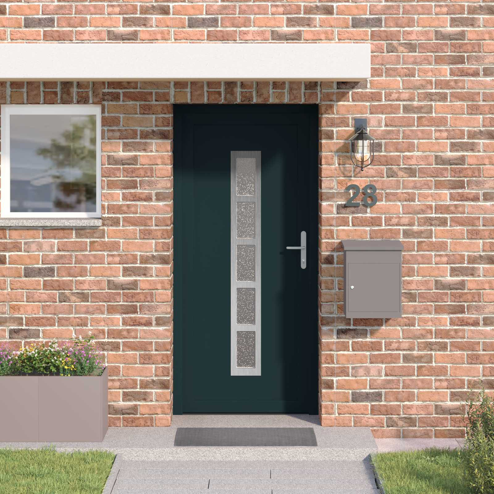 vidaXL Vordertür Anthrazit 88 x 200 cm PVC