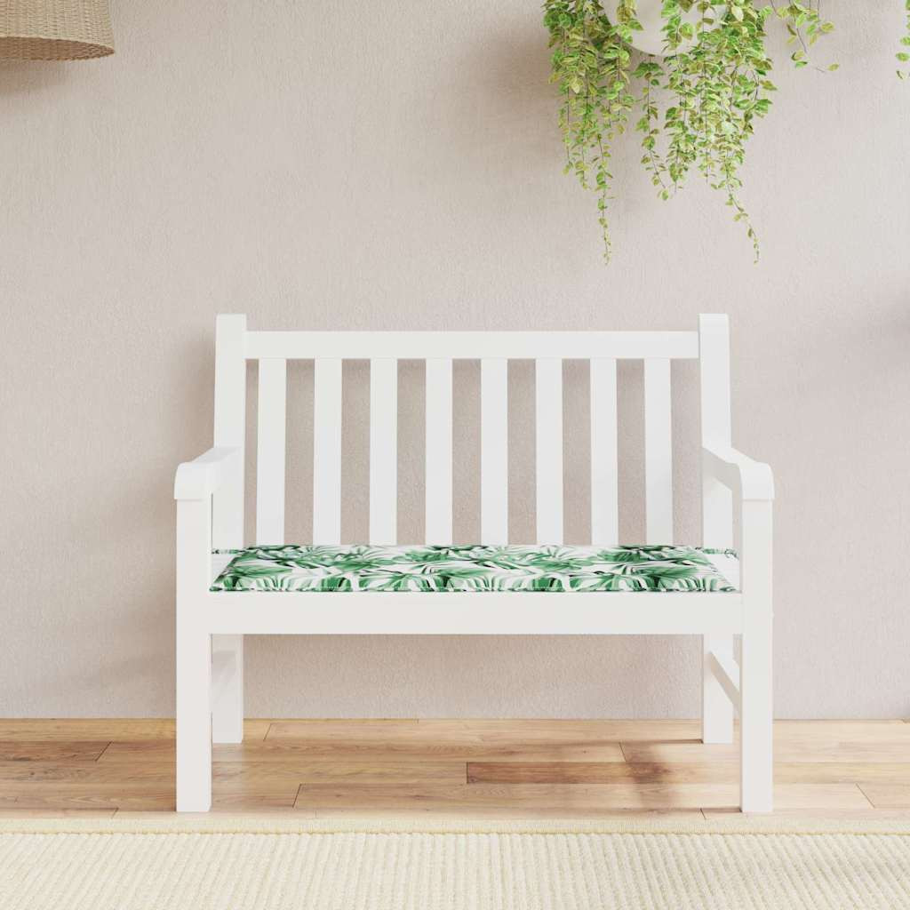 vidaXL Stuhlpolster Oxford-Stoff Blattmuster 100 x 50 x 3 cm