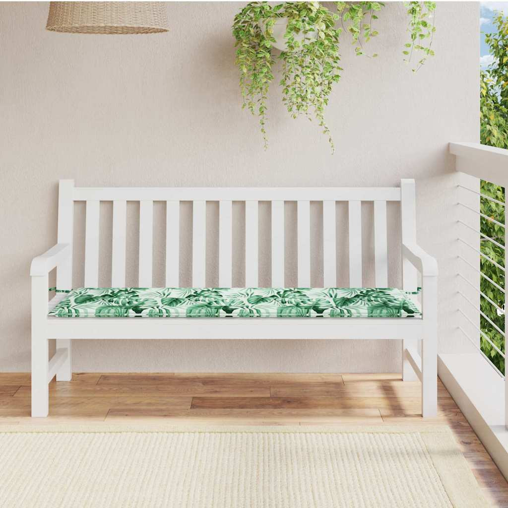 vidaXL Bankpolster Oxford-Stoff Blattmuster 150 x 50 x 3 cm