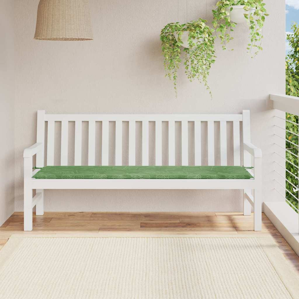 vidaXL Bankpolster Oxford-Stoff Blattdesign 150 x 50 x 3 cm