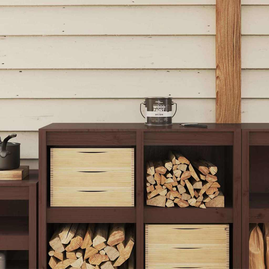 vidaXL Holzfarbe Braun 2,5 L Wanddruck
