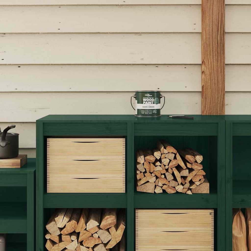 vidaXL Holzfarbe Grün 2,5 L Wanddruck