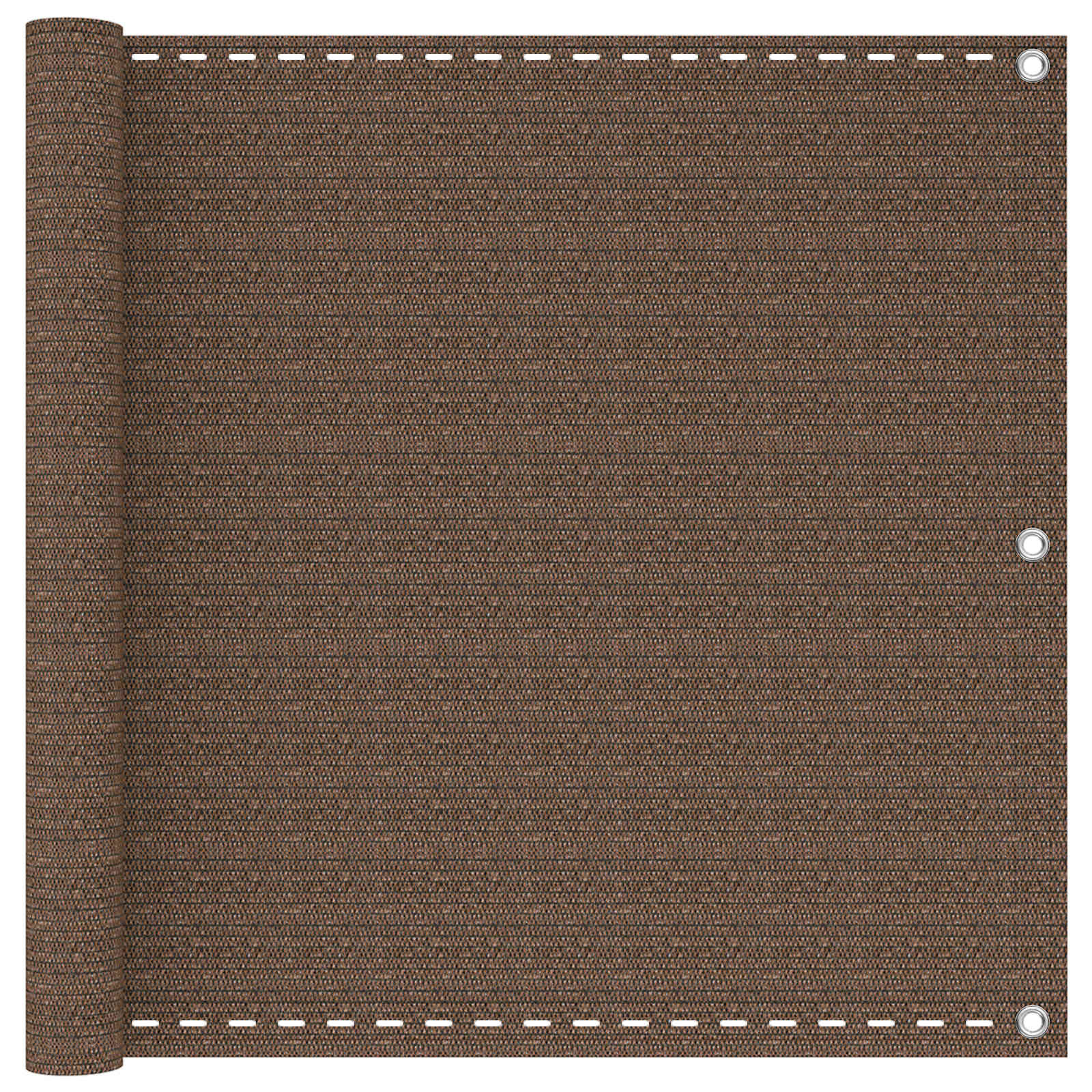 vidaXL Balkonsichtschutz Braun 75 x 1000 cm HDPE und Aluminium